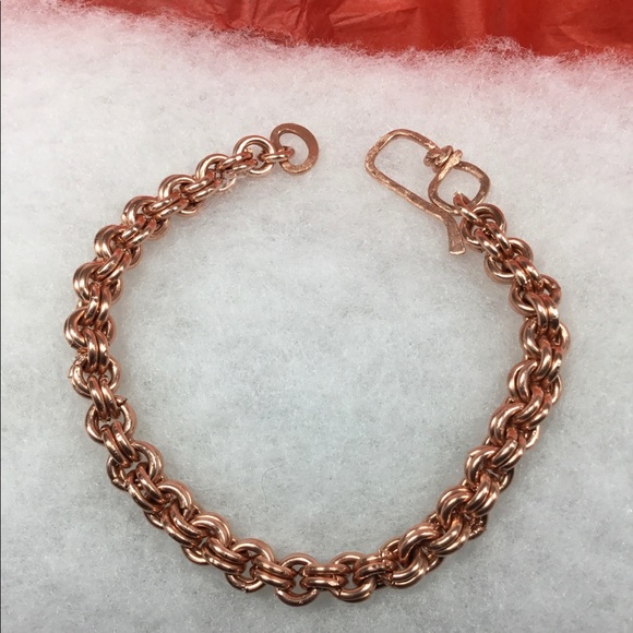 Men’s Chunky Byzantine Style Copper Bracelet - Picture 6 of 8